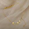 3 Layer Butterfly Necklaces For Women Stainless Steel Gold Color