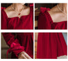 Red Rose Velvet Dress