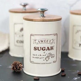3x Retro Tea Coffee Sugar Kitchen Storage Canisters Set Jar Pot