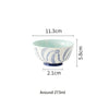 4.5 Inches Ceramic Rice Bowls Flower Pattern Pastoral Style