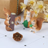 4 Pcs Squirrel Figurines Miniatures Fairy Garden Gnome Moss Gift Resin