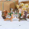 4 Pcs Squirrel Figurines Miniatures Fairy Garden Gnome Moss Gift Resin