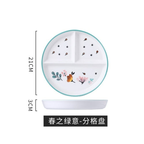 48h Children's Food Distribution Plate Ceramic Tableware Set