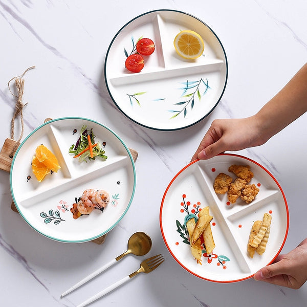 48h Children's Food Distribution Plate Ceramic Tableware Set