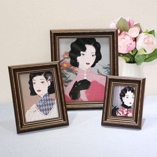 5/6/7/8/10 Inch Retro Resin Photo Frame European  Wall Mounted