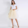 5 Layers 60cm Princess Midi Tulle Skirt Pleated Dance Tutu Skirts