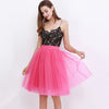 5 Layers 60cm Princess Midi Tulle Skirt Pleated Dance Tutu Skirts