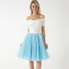 5 Layers 60cm Princess Midi Tulle Skirt Pleated Dance Tutu Skirts