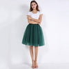 5 Layers 60cm Princess Midi Tulle Skirt Pleated Dance Tutu Skirts