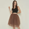 5 Layers 60cm Princess Midi Tulle Skirt Pleated Dance Tutu Skirts