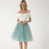 5 Layers 60cm Princess Midi Tulle Skirt Pleated Dance Tutu Skirts