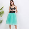 5 Layers 60cm Princess Midi Tulle Skirt Pleated Dance Tutu Skirts