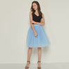 5 Layers 60cm Princess Midi Tulle Skirt Pleated Dance Tutu Skirts