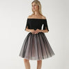 5 Layers 60cm Princess Midi Tulle Skirt Pleated Dance Tutu Skirts