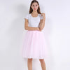 5 Layers 60cm Princess Midi Tulle Skirt Pleated Dance Tutu Skirts