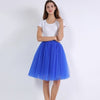 5 Layers 60cm Princess Midi Tulle Skirt Pleated Dance Tutu Skirts