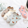 5 Pairs Of Women's Cotton Ankle Socks Fun Cute Casual Boat Sock Cotton