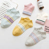 5 Pairs Of Women's Cotton Ankle Socks Fun Cute Casual Boat Sock Cotton