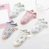 5 Pairs Of Women's Cotton Ankle Socks Fun Cute Casual Boat Sock Cotton