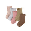 5 Pairs/Pack Cotton Newborn Baby Ankle Socks Soft Solid Casual Toddler