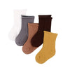 5 Pairs/Pack Cotton Newborn Baby Ankle Socks Soft Solid Casual Toddler