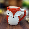 500ML Ceramic Creative Coffee Cup Cute Animal 3D Fox Large Capacity