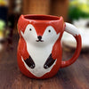 500ML Ceramic Creative Coffee Cup Cute Animal 3D Fox Large Capacity