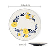 8.5 Inches Dinner Plates Flower Pattern Underglaze Ceramic Porcelain