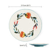 8.5 Inches Dinner Plates Flower Pattern Underglaze Ceramic Porcelain