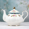 900ml European Style Garden Afternoon Tea Pots Teapot Ceramic Bone