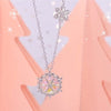 925 Sterling Silver Snowfake Charm Pendant Choker Korean Necklace For