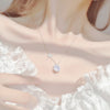 925 Sterling Silver Snowfake Charm Pendant Choker Korean Necklace For