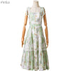 ARTKA 2020 Summer New Women Dress Elegant Flower Print Dress Sexy