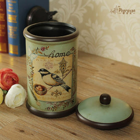 American garden painting ceramic storage pot, European style retro