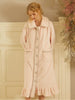 Autumn Winter Women Sleepwear Flannel Robe Thicken Ruffle