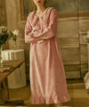 Autumn Winter Women Sleepwear Flannel Robe Thicken Ruffle