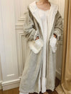 Autumn Winter Women Sleepwear Flannel Robe Thicken Ruffle