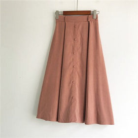 Autumn and winter deer velvet skirts single breasted match skirts