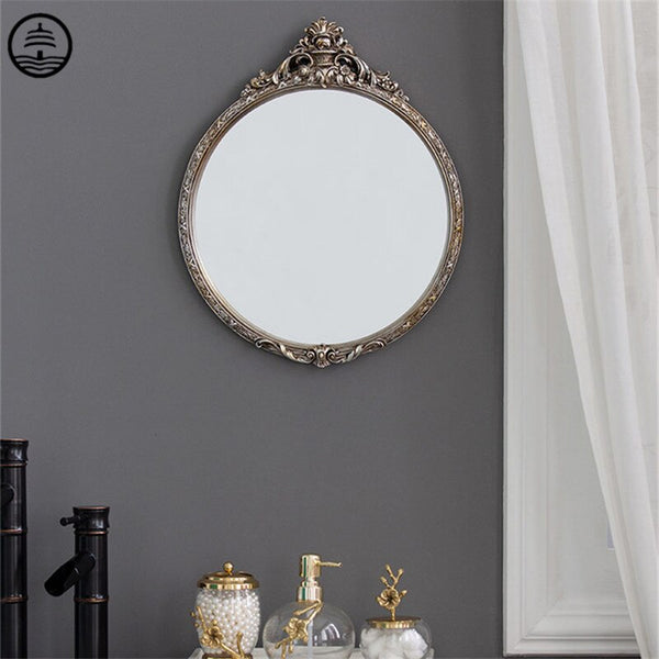 BAO GUANG TA European Retro Carving Mirror Art 3D Hanging Creative