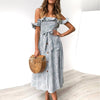 BEFORW Female Sexy Off Shoulder Party Midi Dress 2019 Women Elegant