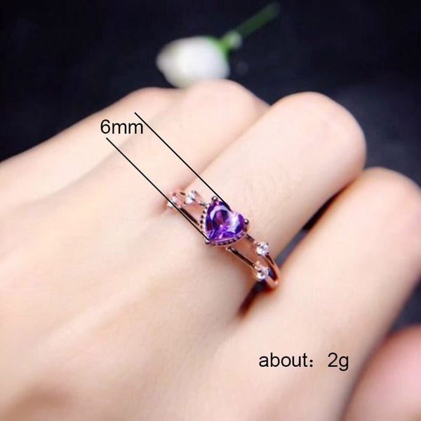 BIJOX STORY Fashion 925 Silver Jewelry Ring for Woman Heart Shape