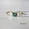 BIJOX STORY Fashion 925 Silver Jewelry Rings with Emerald Zircon