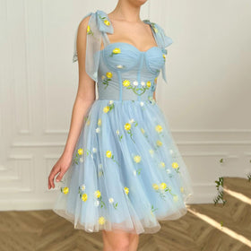 Baby Blue Short Prom Dresses