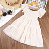 Baby Girls Clothes Summer Dress Solid White Tulle Beauty Princess