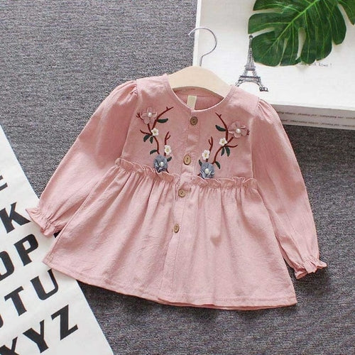 Baby Girls Dress Autumn Children Clothing Long Sleeve Toddler Floral