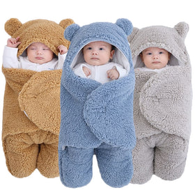 Baby Sleeping Bag Ultra Soft Fluffy Fleece Newborn Receiving Blanket