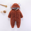 Baby Winter Romper Autumn Long Sleeve Girls Hooded Fleece Infant