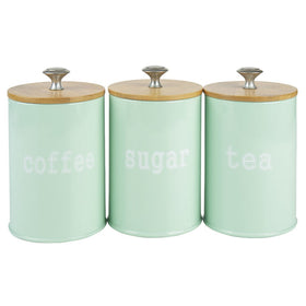 Bakery Box & Kitchen Metal Condiment Canister Set Tea Coffee Storage