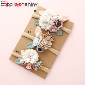 BalleenShiny Fashion Florals Headband Newborn Baby Elastic Princess