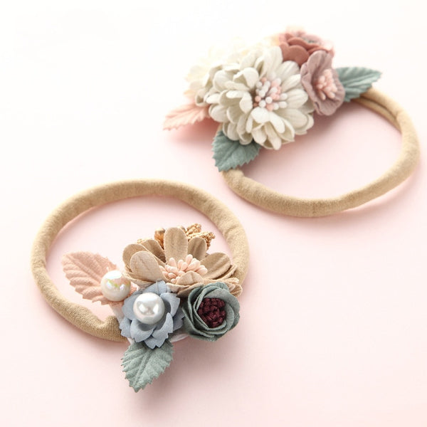 BalleenShiny Fashion Florals Headband Newborn Baby Elastic Princess